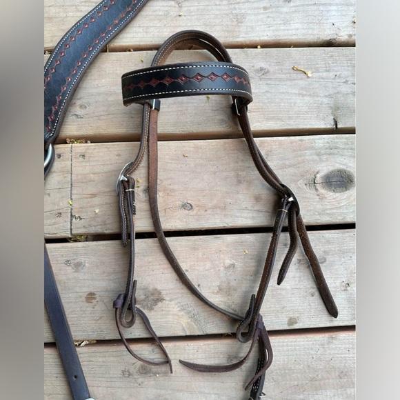 Horse Tack - Martin Leather Western Headstall & Breastcollar Set - Picture 9 of 10